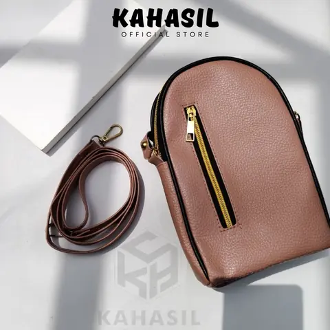 KAHASIL - Tas Dompet Hp Wanita Selempang Bahan Kulit PU Leather Premium KHPCKT05