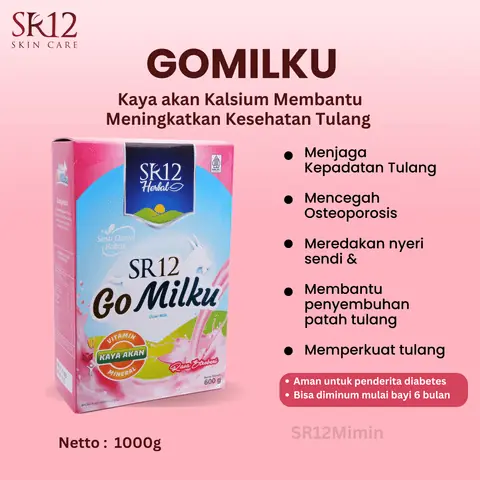 SR12 Gomilku Susu Kambing Etawa Tinggi Kalsium Cegah Osteoporosis