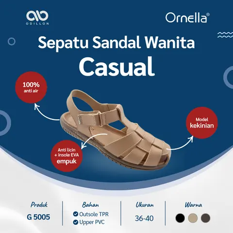 Odillon - Ornella - G 5005 / Sepatu Sandal Wanita Casual