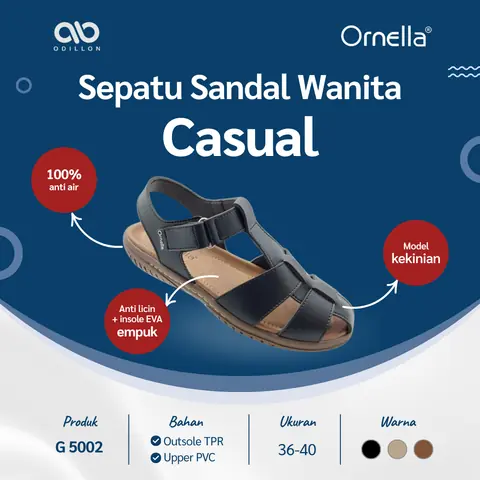 Odillon - Ornella - G 5002 / Sepatu Sandal Wanita Casual