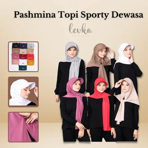 Leika - Leika - PASHMINA INSTAN TOPI SPORTY DEWASA