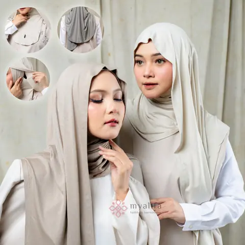 HIjab Pashmina Instant Curve Inner Menutup Leher Rayon Viscose Airflow Jesslyn Pashmina Meley