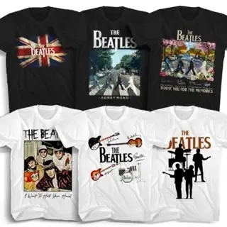 FTWOLABEL - Kaos Musik Baju Band THE BEATLES kaos Distro Premium Pria Wanita 24s Tebal Lembut Nyaman