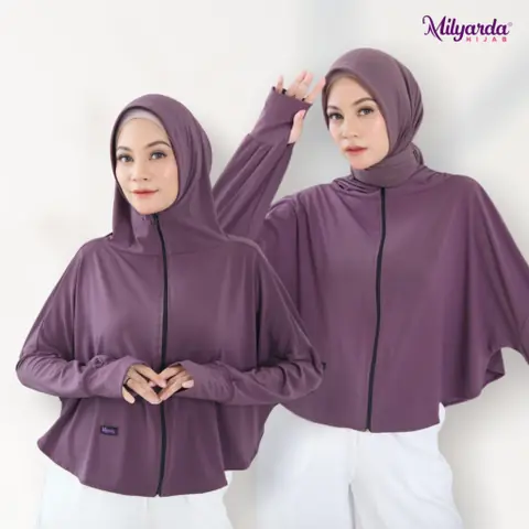 Milyarda Hijab - Jaket Belva Sporty Kerudung Outer Olahraga Jilbab Oversize