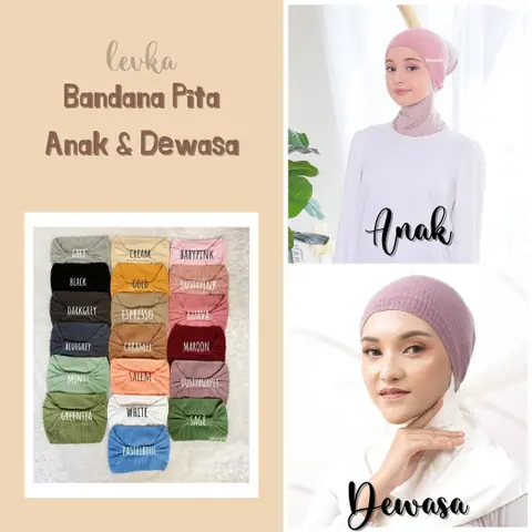 Leika - Leika Hijab - BANDANA PITA DALAMAN KERUDUNG BAHAN PREMIUM