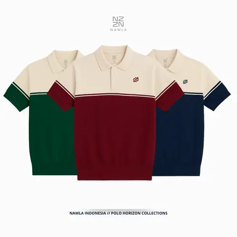NAWLA - Polo Shirt Horizon Lengan Pendek