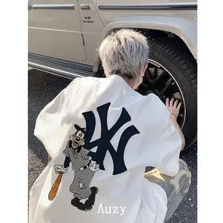 AUZY T-shirt Kartun Goofy t shirt kaos pria distro original 100% kaos putih baju oversize pria