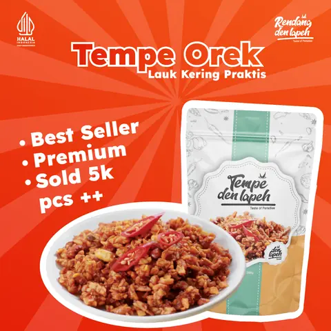 Rendang Den Lapeh - Tempe Orek Balado Plus Kacang Kemasan Vakum