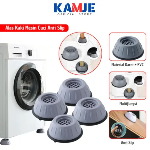KAMJE Alas Tatakan Pelindung Kaki Meja Mesin Cuci Kulkas Anti Slip Dan Getaran Bahan Karet KMJ117
