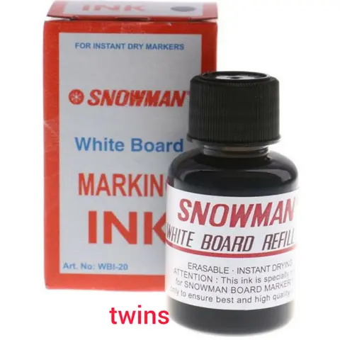 TWINS STATIONERY - TINTA SPIDOL SNOWMAN WHITEBOARD WBI- 20 /ISI ULANG REFIL /TINTA REFILL