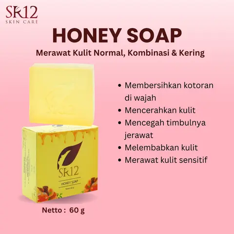 SR12 Honey Soap Merawat Kulit Kering Dan Sensitif