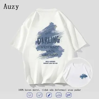 AUZY T-shirt t shirt kaos distro kaos pria distro original 100% kaos putih baju putih korean style Longgar canggih kaos oversize keren