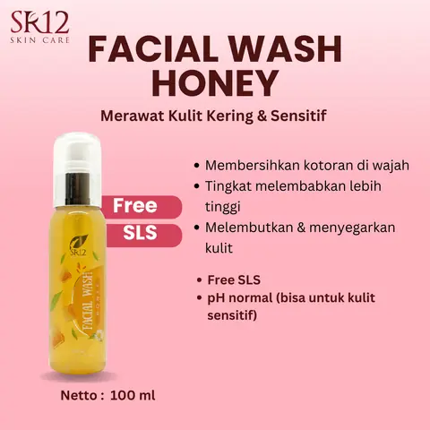 SR12 Facial Wash Honey Merawat Kulit Kering Dan Sensitif