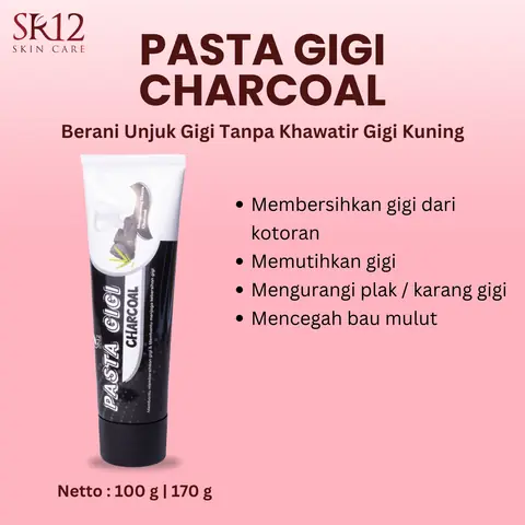 SR12 Pasta Gigi Charcoal Memutihkan Dan Merontokkan Karang Gigi