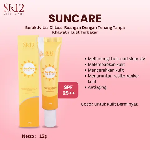 SR12 Suncare SPF 25 Melindungi Kulit Dari Paparan Sinar Matahari Untuk Kulit Berminyak