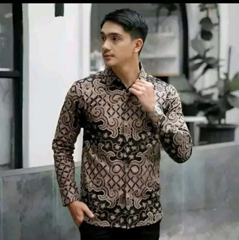 Batik Alfin - Kemejan Batik pria dewasa motif Jalu modern terbaru nyaman di pakai