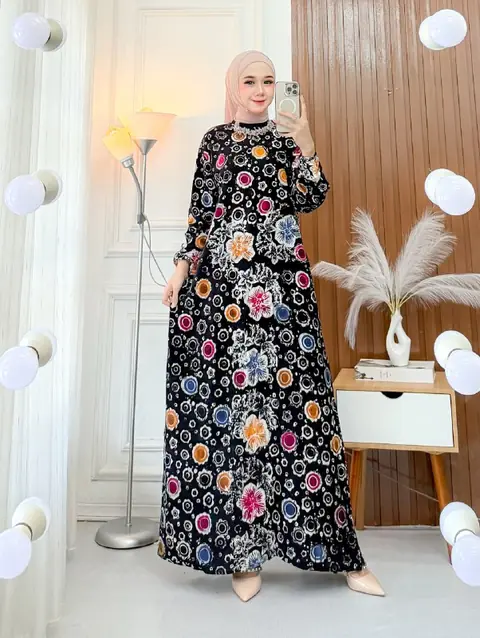 Batik Ayodha - GAMIS NESYA CAP ALLSIZE STANDART LD 114CM