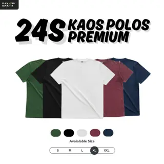 KAOS POLOS LENGAN PENDEK 24S SOFT REGULER FIT | Kaos Pria / Wanita - 𝐋𝐎𝐗𝐕.𝐈𝐃