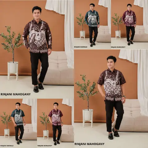 Kois Batik - Batik Pria Kemeja Dewasa Terbaru motif rinjani
