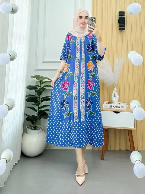 Batik Ayodha - DASTER RIMA JUMBO ALLSIZE BATIK CAP