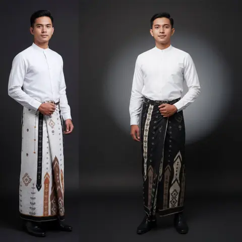 Kois Batik - Sarung Batik Pria Modern Terbaru Free peci rajut motif BHZ