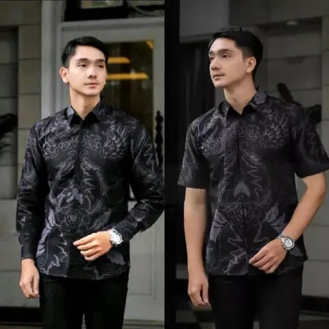 Batik Alfin - Kemejan Batik pria dewasa Lengan panjang dan Lengan pendek modern terbaru nyaman di pakai