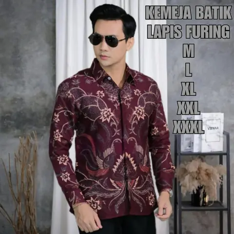 Kois Batik - Kemeja Batik Lapis Furing Terbaru Motif sultan maron