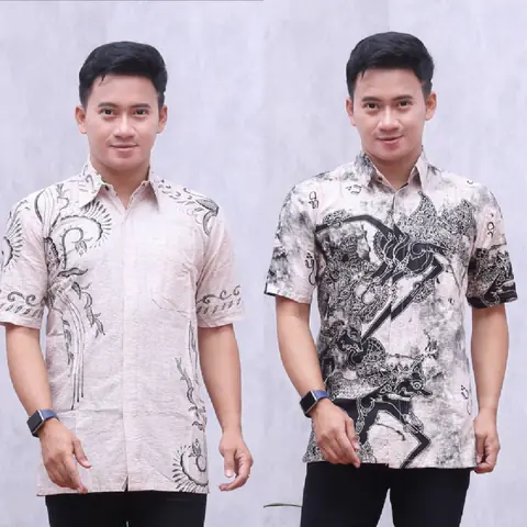 Batik Alfin - Kemejan Batik pria dewasa Lengan pendek atau Hem modern terbaru bagus banget