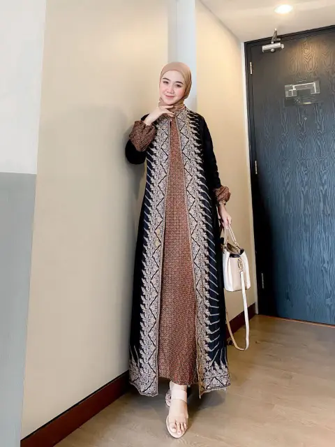 Batik Alfin - New gamis syarii modang modern terbaru gamis wanita Cantik nyaman di pakai gamis modang