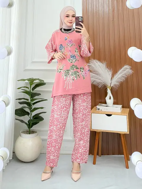 Batik Ayodha - SETELAN INES ALLSIZE STANDART LD 110CM