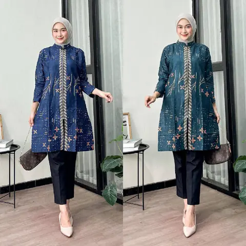 Batik Alfin - Baju Batik atasan wanita modern terbaru motif anjani model kekinian terbaru