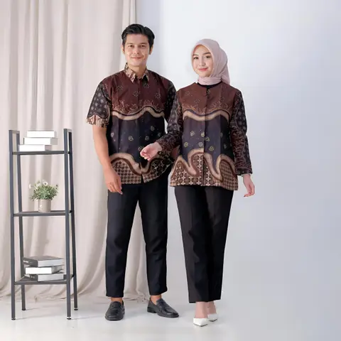 Kois Batik - Batik Kembar Atasan Blouse dan hem dapat dibeli terpisah motif mahatama mahogany