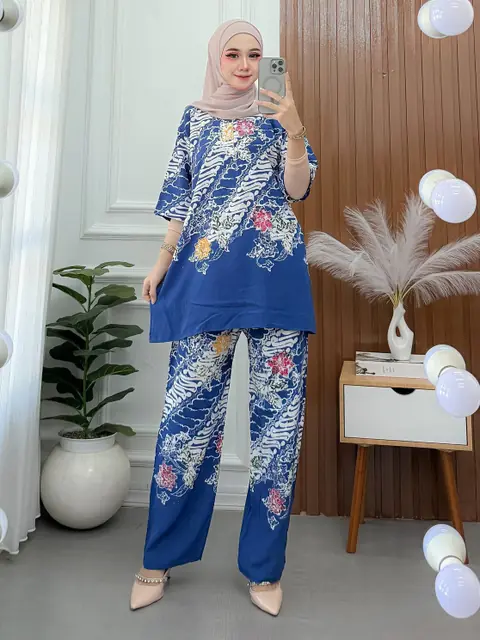 Batik Ayodha - SETELAN CAP LERENG ALLSIZE STANDART