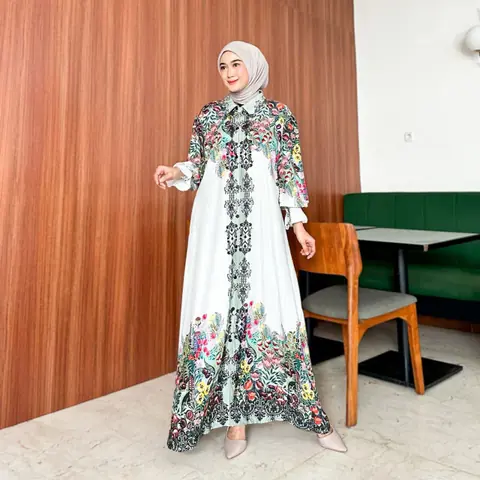 Khisna collection - Gamis Dress Ruffle Wiro Motif Bestseller