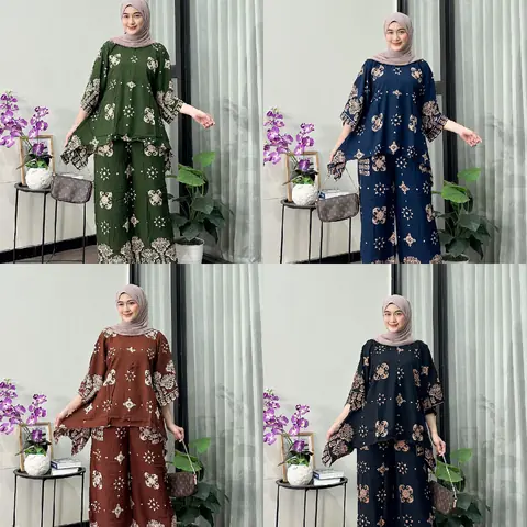 Batik Alfin - Setelan wanita one set waka herlina bahan rayon premium nyaman di pakai