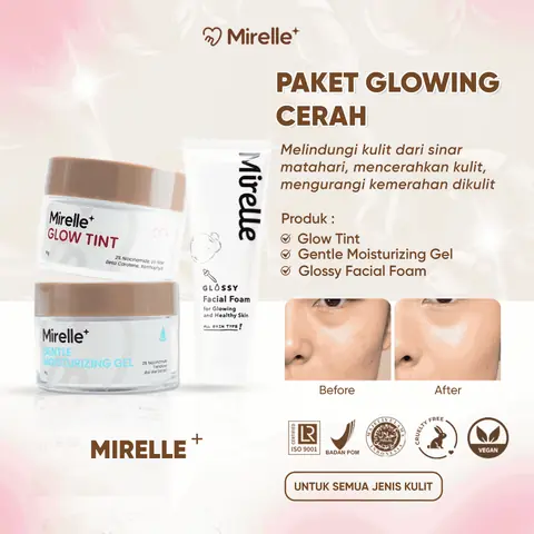 Mirelle - [Mirelle+] Paket Glowing Cerah - Skincare untuk Wajah Kusam & Belang