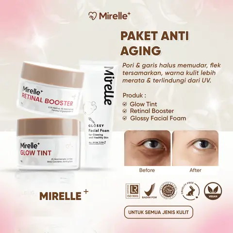 Mirelle - [Mirelle+] Paket Anti Aging - Skincare untuk Flek Hitam & Garis Halus
