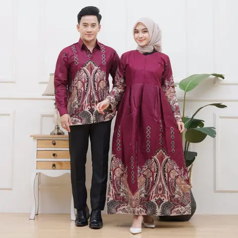 Kois Batik - New gamis dan kemeja batik coupel terbaru bisa dipisah motif alang ayu
