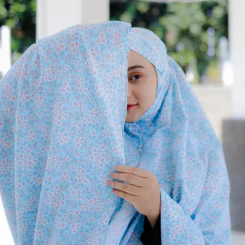 Sakura Baru - [Buy 1 Get 1] Sakura Baru - Mukena Travelling Motif Bunga Sakura Katun Premium