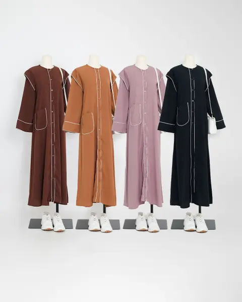 Khisna collection - Abaya khizan bisban wanita dewasa kekinian bahan adem haluss poll