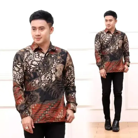 Batik Alfin - Kemejan Batik pria dewasa Lengan panjang modern terbaru bagus banget kemejan dewasa
