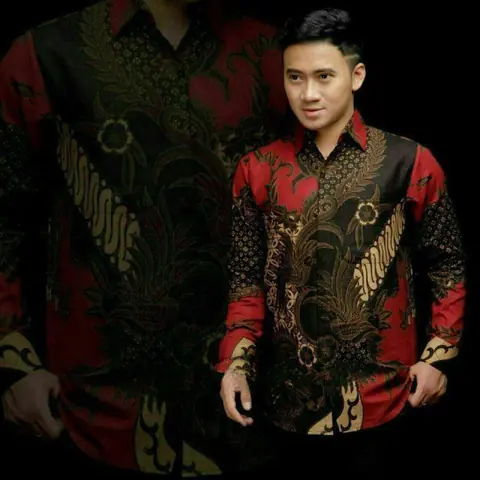 Batik Alfin - Kemejan Batik pria dewasa Lengan panjang motif Seno modern terbaru nyaman di pakai
