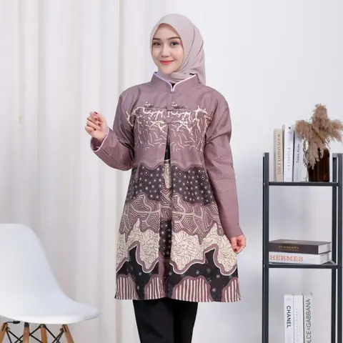 Kois Batik - Atasan Batij Wanita Modern Tunik Kondangan motif mili