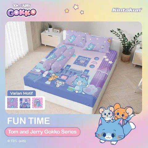 Kintakun - Kintakun Tom And Jerry Gokko Series Sprei Set 120/160/180 Dluxe Microfiber 25 cm