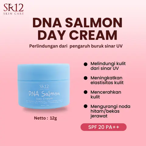 SR12 DNA Salmon Day Cream Pelembab SPF 20 Kulit Lebih Cerah Tanpa Bedak
