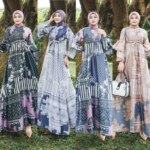 Khisna collection - Gamis model terbaru wanita dior silk laudya bahan halus jahitan rapi kekinian