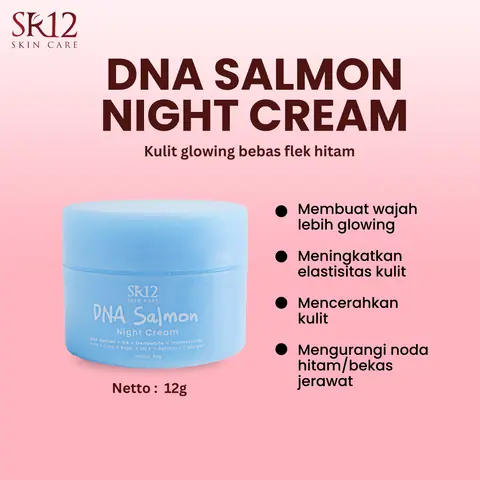 SR12 DNA Salmon Night Cream Mencerahkan Dan Bikin Kulit Glowing