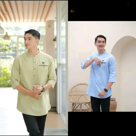 Batik Alfin - Baju koko pria dewasa Lengan 3/4 free peci putih rajud bagus banget nyaman di pakai