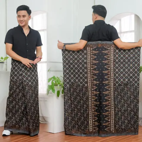 Kois Batik - Sarung Batik Pria Dewasa Modern Para gus santri keren Motif Risky