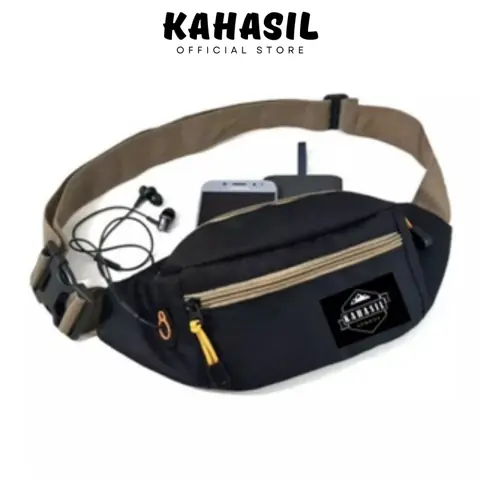 KAHASIL Tas Selempang Waistbag Slingbag Tas Pinggang Pria Wanita Polyester KHWB11